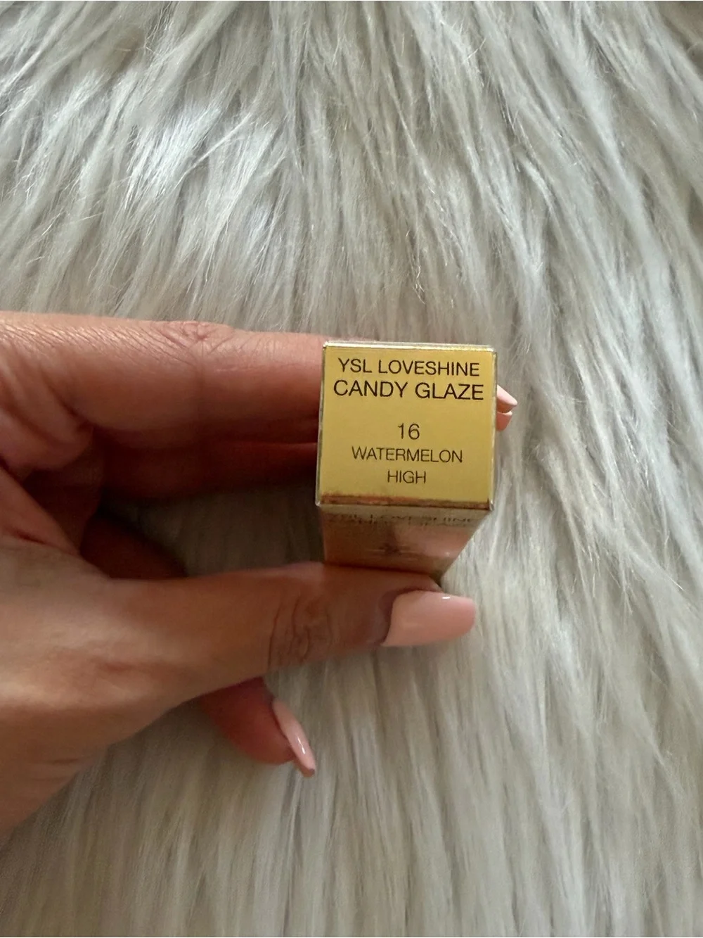 YSL Loveshine Candy glaze in shade 16 Watermelon high